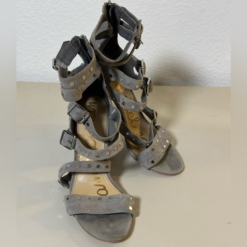Sam Edelman Gray Strappy Heels